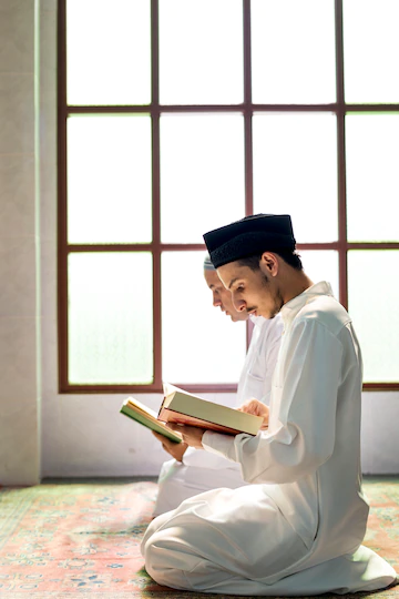 Muslims memorizing the quran