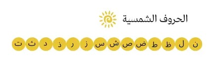 Arabic Sun and Moon Letters