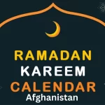 Ramadan 2024 calendar Afghanistan