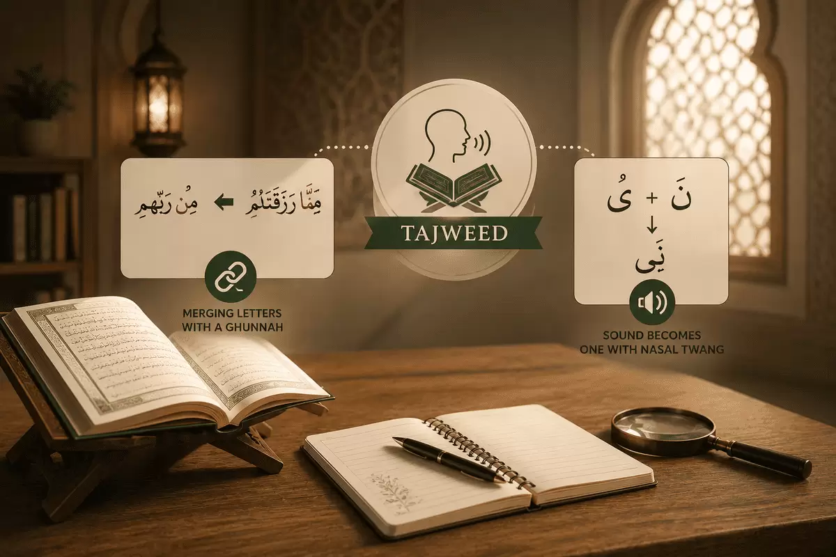 What is idgham in tajweed
