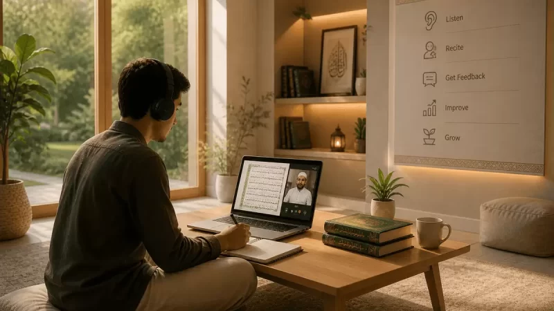 recitation of the Quran online with a certified teacher