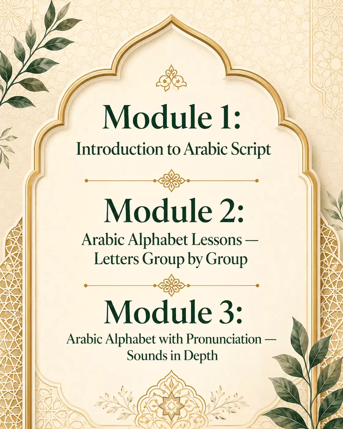 arabic alphabet course