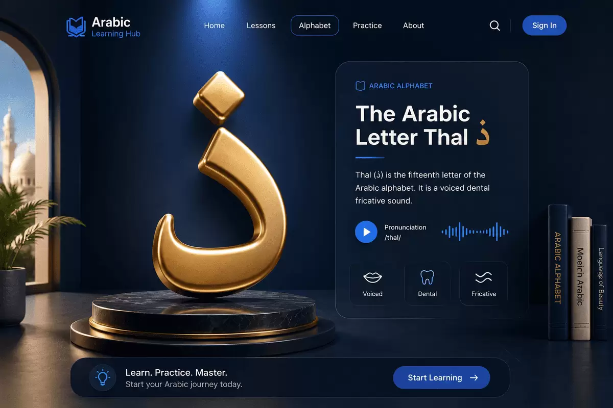 The Arabic Letter Thal ذ