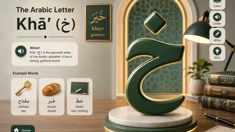 The Arabic Letter Kh خ