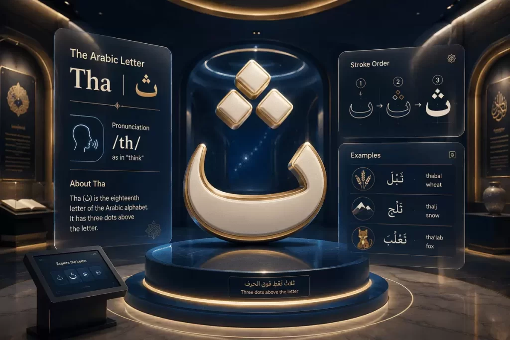 The Arabic Letter Tha ث