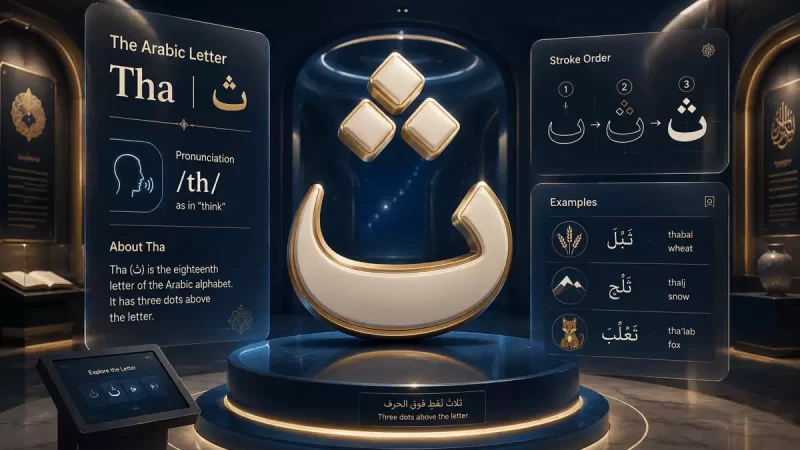 The Arabic Letter Tha ث