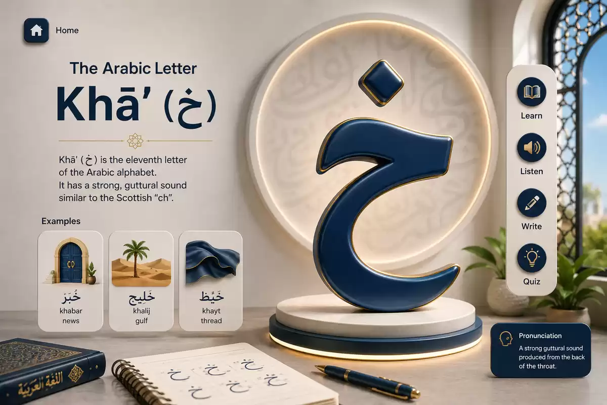 The Arabic Letter Kh خ
