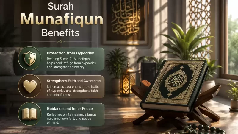 surah munafiqun benefits